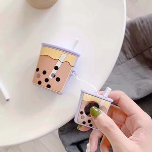 Purple boba AirPod case